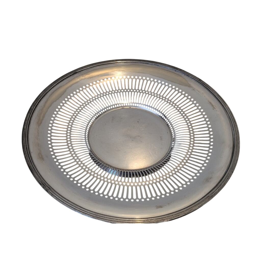 Vintage Sheffield Silver Plate Cut Out Sandwich Plate